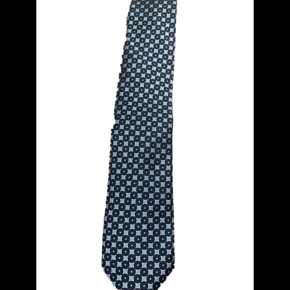 Robert Talbott Other - Robert Talbott Carmel Finest Silk Necktie Hand Sewn Made in USA Black Geometric